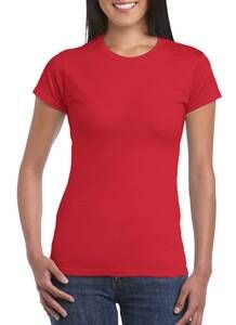 Gildan GI6400L - Delikatny styl . Kobiecy T-shirt Czerwony