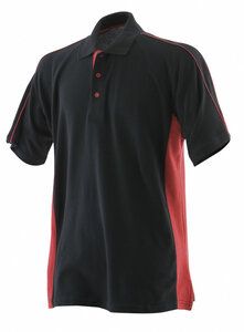 Finden & Hales LV322 - Sportowe Polo z bawełny Czarno/czerwony