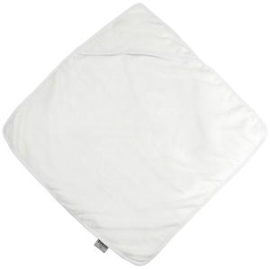 Towel city TC036 - Luksowy dziecięcy ręcznik z kapturem Biel/biel