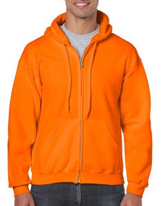 Gildan GI18600 - Rozpinana bluza z kapturem dla dorosłych Biezpieczny pomarańcz