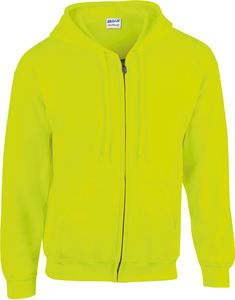 Gildan GI18600 - Rozpinana bluza z kapturem dla dorosłych Bezpieczna żółć