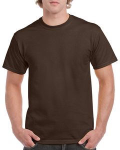 Gildan GN180 - Gruby bawełniany T-shirt Ciemnoczekoladowy