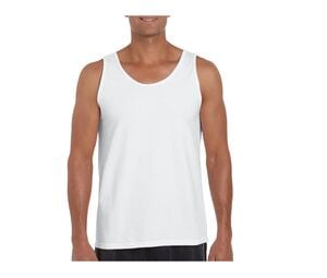 Gildan GN643 - Męska dopasowana koszulka na ramiączkach Biały