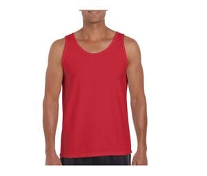 Gildan GN643 - Męska dopasowana koszulka na ramiączkach Czerwony