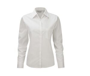 Russell Collection JZ36F - Magiczna koszula z popeliny z krótkim rękawkiem Biały