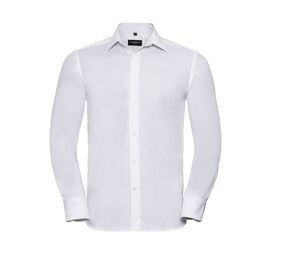 Russell Collection JZ922 - Męska  koszula L/SL Oxfrod Biały