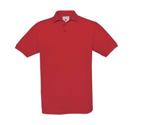B&C BC410 - T-shirt z ciekawym kołnierzem Czerwony