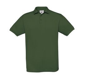 B&C BC410 - T-shirt z ciekawym kołnierzem Butelkowa zieleń