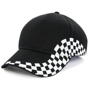 Beechfield BF159 - Czapka GrandPrix Black/Damier White