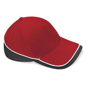 Beechfield BF171 - Kontrastowa czapka Klasyczna czerwień/czarny/biały