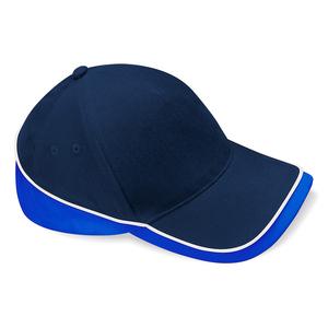 Beechfield BF171 - Kontrastowa czapka French Navy/Royal/White