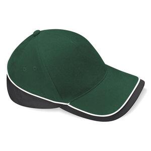Beechfield BF171 - Kontrastowa czapka Butelkowa zieleń/ czarny/ biały