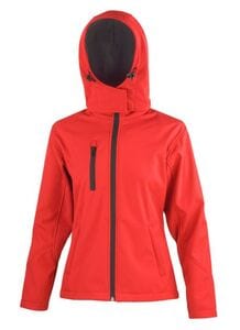 Result RS23F - Stylowa kurtka z modnym kołnierzem dla niej Czerwono/czarny