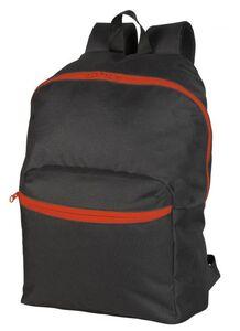 Black&Match BM903 - Dzienny plecak z kontrastowym zamkiem Czarno/srebny