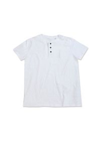 Stedman STE9430 - Koszulka męska z okrągłym dekoltem i guzikami Stedman - SHAWN HENLY Biały