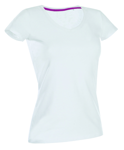 Stedman STE9710 - Koszulka damska z dekoltem w szpic Stedman - CLAIRE Biały