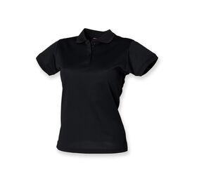 Henbury HY476 - Oddychająca damska koszulka polo Czarny