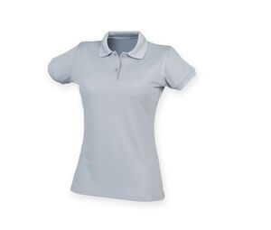 Henbury HY476 - Oddychająca damska koszulka polo Srebny