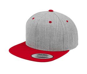 Flexfit 6089MT - Dwukolorowa czapka z daszkiem Heather/ Red