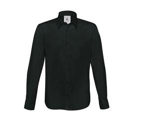 B&C BC725 - Elastyczna koszula męska Czarny
