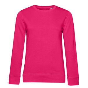 B&C BCW32B - Ekologiczna damska bluza z okrągłym dekoltem Magenta Pink