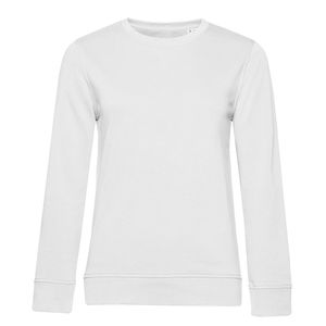 B&C BCW32B - Ekologiczna damska bluza z okrągłym dekoltem Biały
