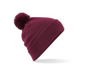 Beechfield BF426 - Pompon beanie Burgundowy