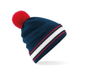 Beechfield BF472 - Beanie French Navy / Classic Red / White