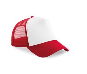 Beechfield BF640 - Old-schoolowa czapka Klasyczna czerwień/biel
