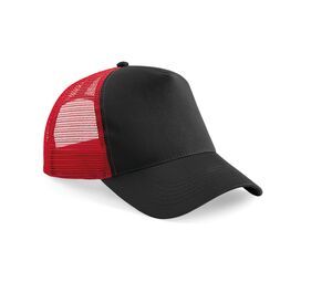 Beechfield BF640 - Old-schoolowa czapka Czarny/klasyczna czerwień