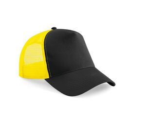 Beechfield BF640 - Old-schoolowa czapka Czarno/ żółty