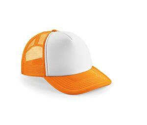 Beechfield BF645 - Old-schoolowa czapka męska Pomarańczowo/biały