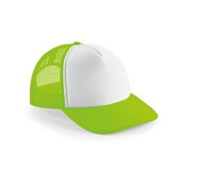 Beechfield BF645 - Old-schoolowa czapka męska Fluorescent Green / White