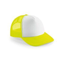 Beechfield BF645 - Old-schoolowa czapka męska Fluorescent Yellow / White