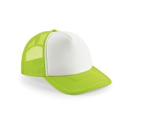 Beechfield BF64B - Old-schoolowa czapka dziecięca Limonkowy/ biały