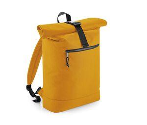 Bag Base BG286 - Backpack with roll-up closure made of recycled material Musztardowy