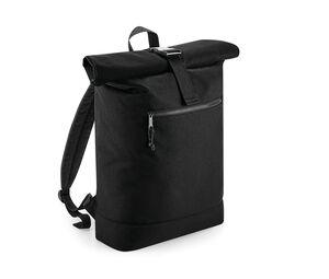 Bag Base BG286 - Backpack with roll-up closure made of recycled material Czarny