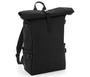 Bag Base BG858 - Colourful backpack with roll-up flap Czerń/czerń