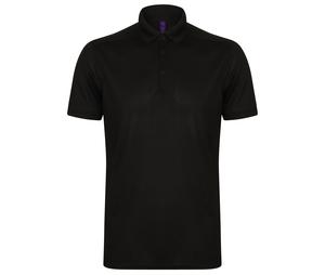 Henbury HY460 - Męska elastyczna poliestrowa koszulka polo Czarny