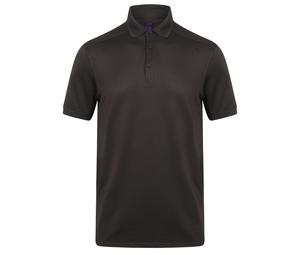 Henbury HY460 - Męska elastyczna poliestrowa koszulka polo Ciemna szarość