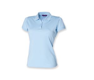 Henbury HY476 - Oddychająca damska koszulka polo Jasnoniebieski