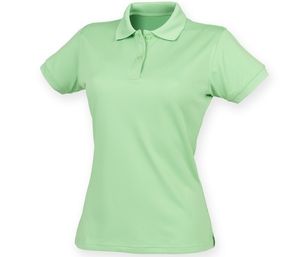 Henbury HY476 - Oddychająca damska koszulka polo Limonkowa zieleń