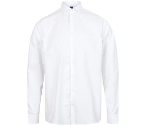 Henbury HY532 - Elastyczna koszulka z długim rękawem dla NIEGO Biały