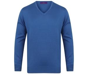 Henbury HY720 - Męski sweter z dekoltem w szpic