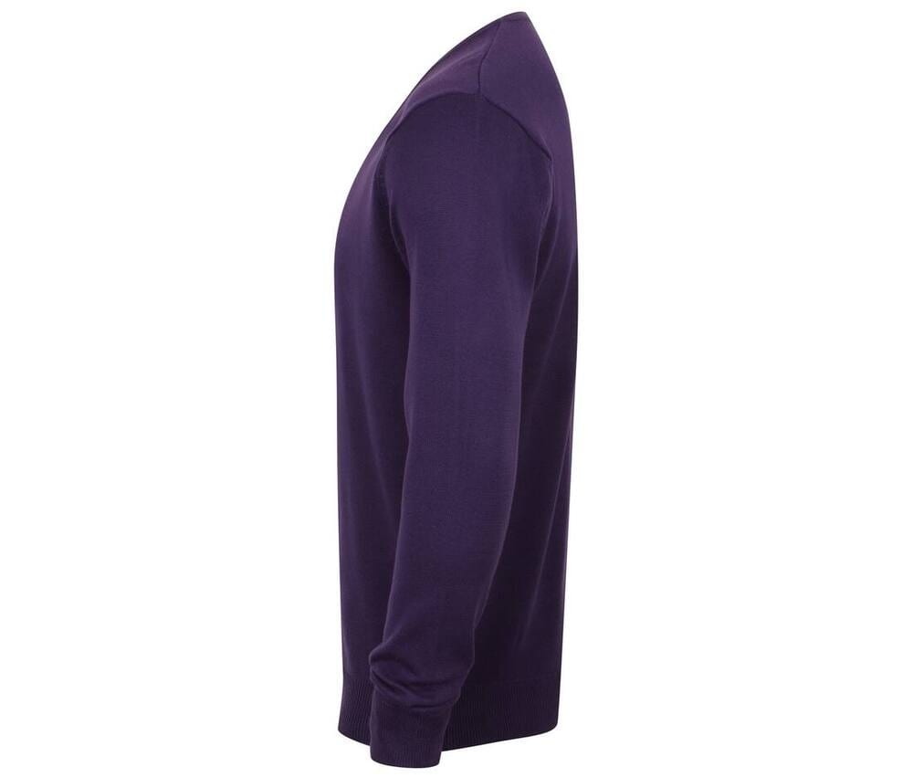 Henbury HY720 - Męski sweter z dekoltem w szpic