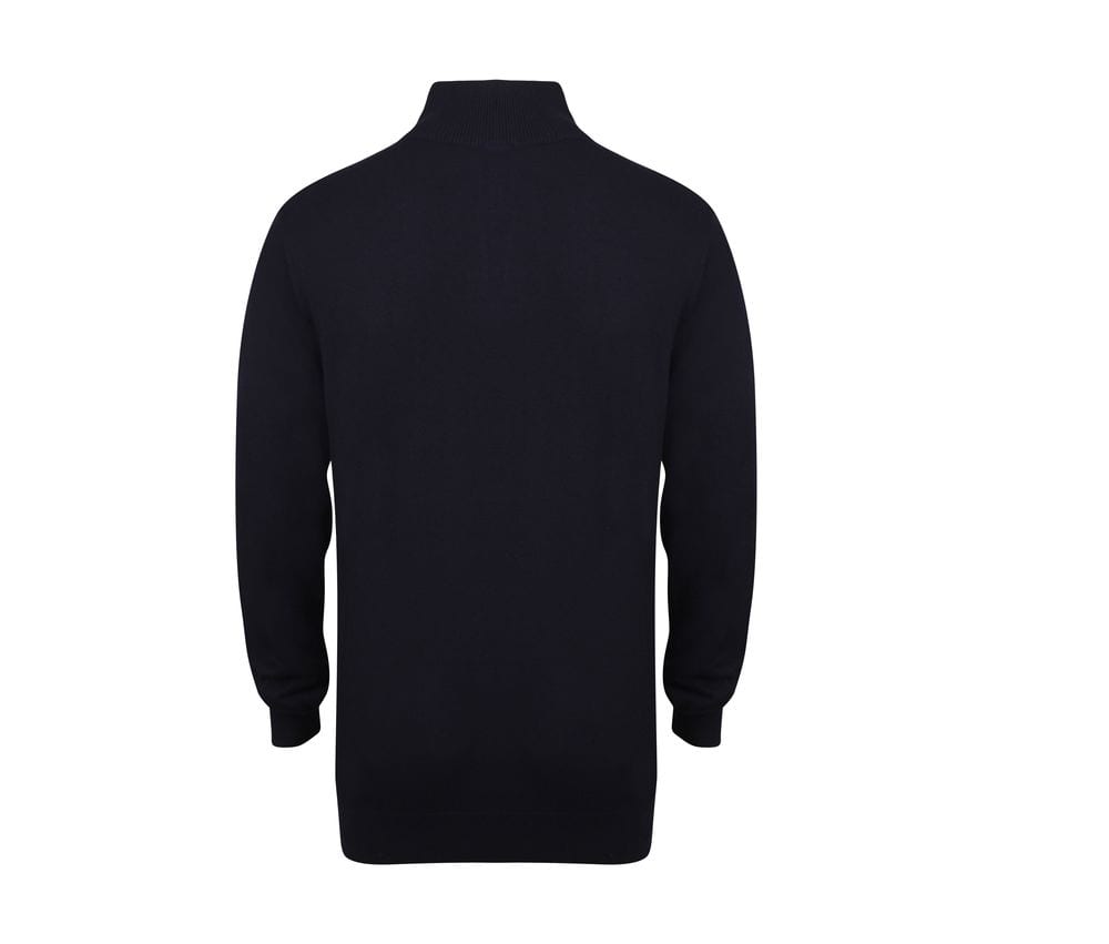 Henbury HY729 - Sweter zapinany pod szyję