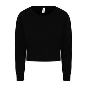 AWDIS JH035 - Short women's sweatshirt Głęboka czerń