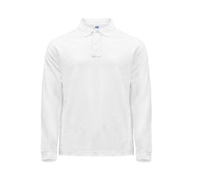 JHK JK215 - Męska koszulka polo z długim rękawem Biały