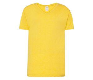 JHK JK401 - T-shirt z dekoltem w szpic 160 Mustard Heather