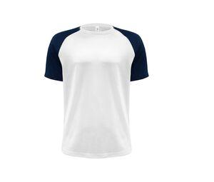 JHK JK905 - T-shirt baseball Biało/granatowy